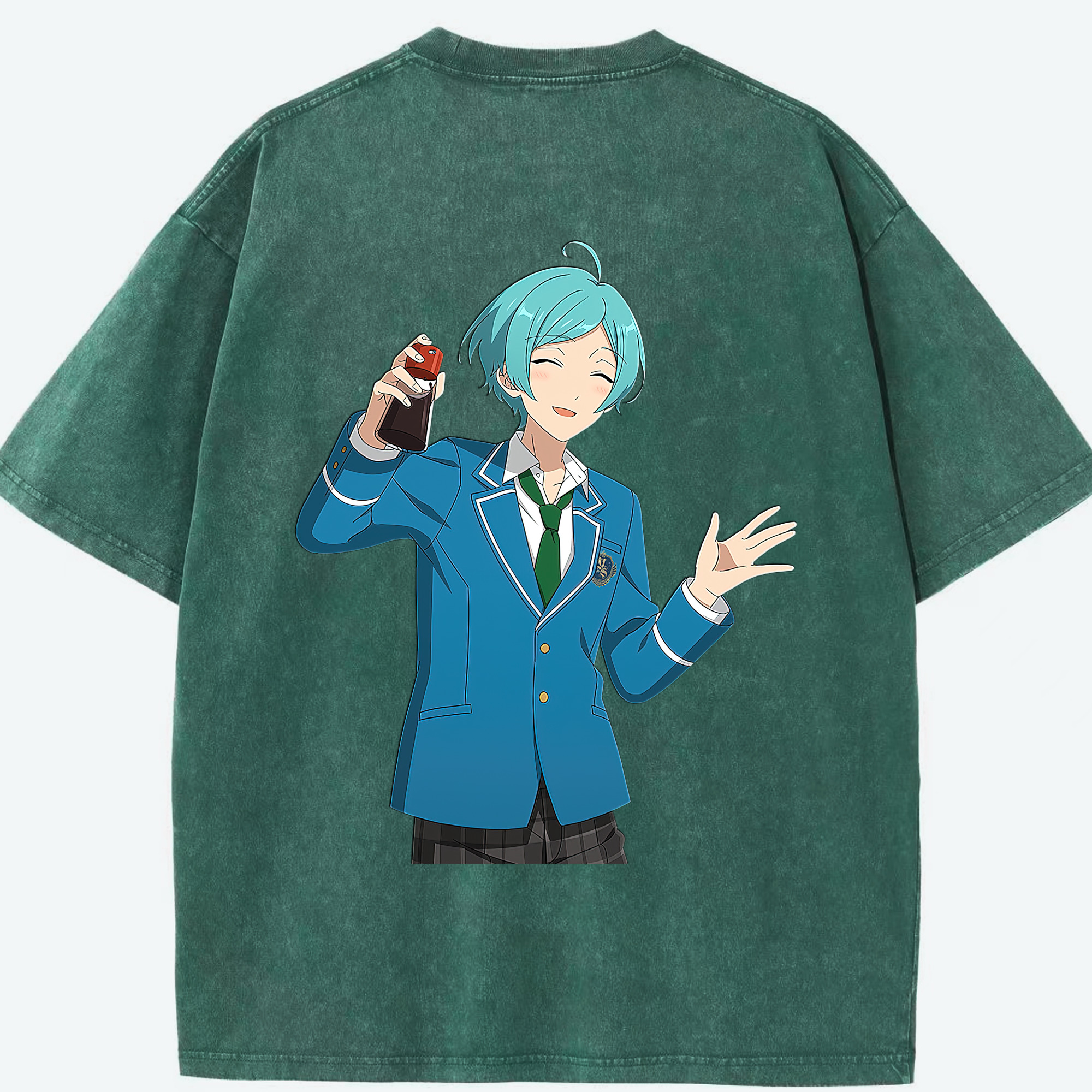 （画像用） あんさんぶるスターズ! Ensemble Stars 綿100% ヴィンテージ風 半袖Tシャツ（背面プリント）